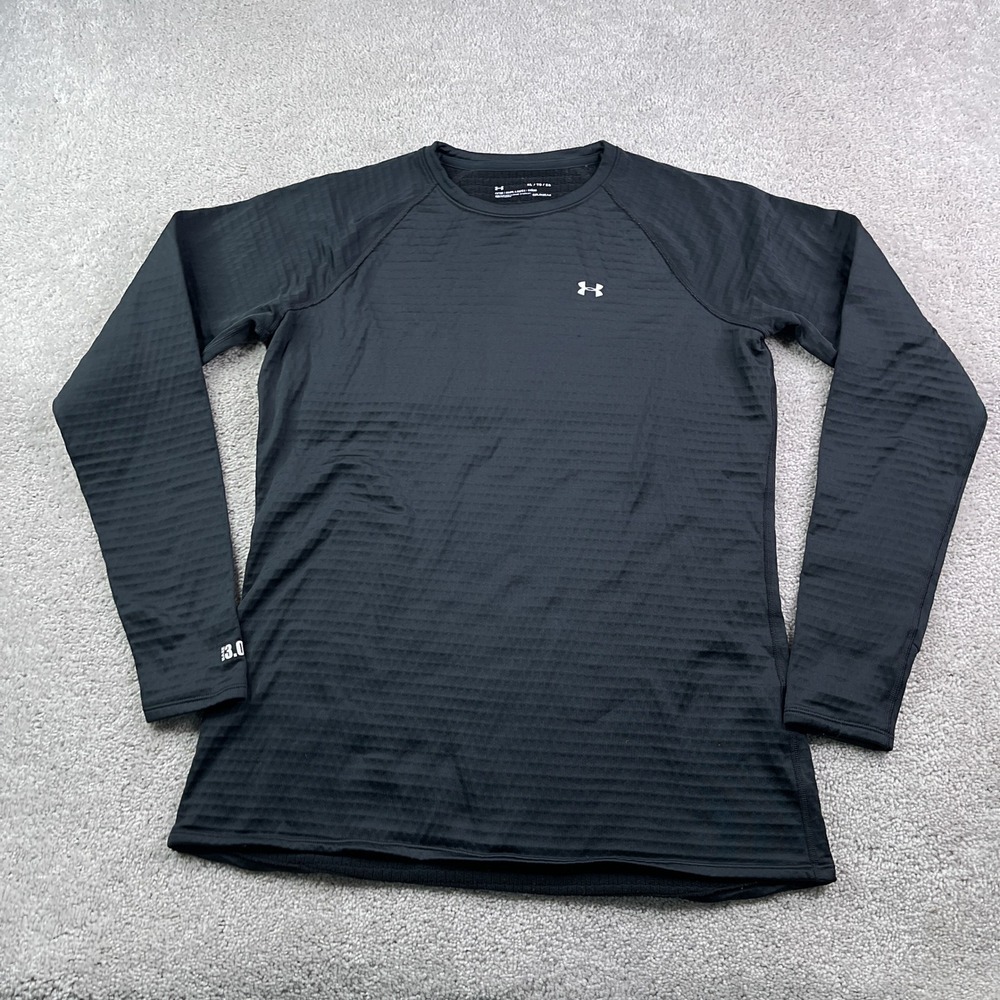 Under Armour Shirt Women XL Black Base Layer 3.0 ColdGear Fitted Thermal Fleece